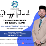 Setinggi Tahniah – YB Senator Profesor Dr. Zulkifli Hasan